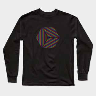 3D Rainbow Cube Long Sleeve T-Shirt